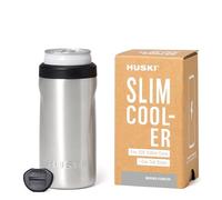 Huski Slim Can Cooler | NEW | Fits 250ml Premix/RTD, Energy & Soft Drink Cans | Triple Insulated | Detachable 2-in-1 Can Tab Slider | Keeps Cans up to 5X Colder | Great Gift (Brushed Stainless)
