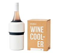 Huski Wine Cooler | Premium Iceless Wine Chiller | Keeps Wine Cold up to 6 Hours | Award Winning Design | New Wine Accessory | Fits Some Champagne Bottles | Perfect Gift for Wine Lovers (White)