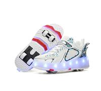 HUSKSWARE Kids' Roller Skates - Adjustable Quad Skates with Velcro Strap - Outdoor Skating Shoes for Boys & Girls - Sizes 28-101 EU