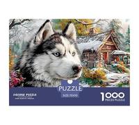 Husky 1000 Piece Jigsaw Puzzle For Adults Cute Pet Challenging Puzzle Perfect for Game Nights Recycled Paper Great Gift Idea Home Decoration 70x50cm/1000pcs