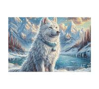 Husky 1000 Piece Jigsaw Puzzle for Adults Luminous Enchanted Beasts Date Night Activity Couple Bonding Beautiful Design Ideal Anniversary Present 1000 PCS