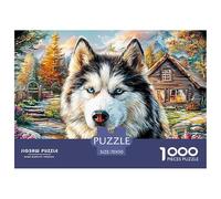 Husky 1000 Piece Puzzle for Adults Recycled Paper Jigsaw Puzzle Cute Pet Fun And Challenging Family Game Great Gift Idea Perfect for Game Nights 70x50cm/1000pcs