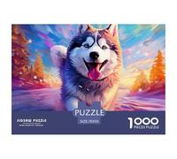 Husky-1000 Pieces, Puzzle Series with The Most Loved Cartoon Animals for Adults And Children from 14 Years, Multicoloured, 70x50cm/1000pcs