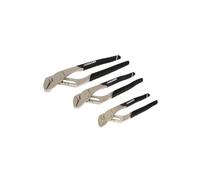 Husky 3-Piece Groove Joint Pliers Set, 6 in, 8 in, and 10 in, Straight Jaw Design, Precision Cut Teeth