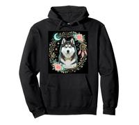 Husky Alaskan Celestial Husky Night Dream Dog Snow Blue Eyes Pullover Hoodie