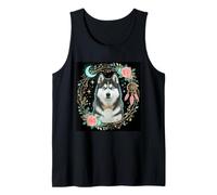 Husky Alaskan Celestial Husky Night Dream Dog Snow Blue Eyes Tank Top