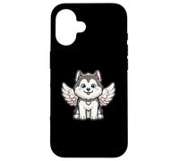 Husky Angel Husky with Wings Dog Wolfhound Design Case for iPhone 16