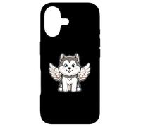 Husky Angel Husky with Wings Dog Wolfhound Design Case for iPhone 17