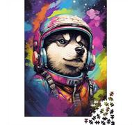 Husky Astronaut-44 Puzzle 1000 Pieces for Adults, Animal Art Challenge for Weekend Relaxation 70x50cm/1000pcs