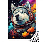 Husky Astronaut-88 Puzzle 1000 Pieces for Adults, Animal Art Challenge for Weekend Relaxation 52x38cm/1000pcs