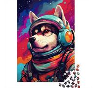 Husky Astronaut-90 Puzzle 1000 Pieces for Adults, Animal Art Challenge for Weekend Relaxation 38x26cm/1000pcs