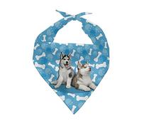 Husky Bone Pattern Cat Dog Kerchief Adjustable Pets Dog Triangle Bibs Scarf Special Occasions Dogs Neckerchief For Small Medium Large Dogs