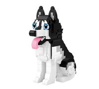 Husky Building Set, 653 Pieces Dog Pet Mini Micro Building Bricks Kit with Hidden Storage Box, Animals Model Toy, Home Office Desk Decor, Gift for Adults Dog & Animal Lovers