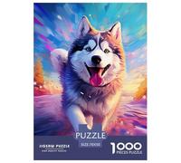 Husky - Cartoon Animal 1000 Piece Animation Paper Jigsaw Puzzle 100% Recycled Cardboard Educational Games for Adults And Kids 70x50cm/1000pcs