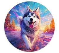 Husky - Cartoon Animal 1000 Piece Jigsaw Puzzle for Women, Men Pet Dogs Challenging Puzzles Challenge Games Great Gift 1000pcs (67.5x67.5cm)