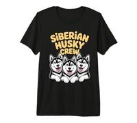 Husky Crew Cute Cartoon Dog Mom Dad Owner Pet Siberian Husky Premium T-Shirt