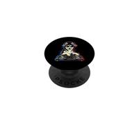 Husky DJ Glitch Art Music Mixer PopSockets Adhesive PopGrip