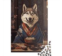 Husky Dog 1000 Piece Puzzles For Adults Creative Rectangular Puzzle Paper Puzzle Puzzle Jigsaw for Friends Family 1000pcs (38x26cm)