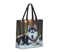 Husky Dog Basic Models Tote Bag With Zipper With Inner Pockets,Laptop Work Tote Bag For Sport,Travel
