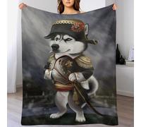Husky Dog Blanket Fleece Throw Blankets 3D Bedroom Decor for Couch Bed Sofa Blanket for Kids Teen Young Boys Girls, (140×180cm)