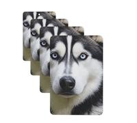 Husky Dog Car Air Freshener Cards for Women Men 4 Pack Cute Car Accessories Long Lasting Scent Car Diffuser Hanging Auto Aromatherapy Tablets Car Fresheners Gifts