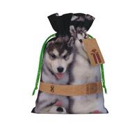 Husky Dog Christmas Bags Friend Party Presents Happy Halloween Birthdays Gift Weddings Snacks Hamper