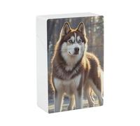 Husky Dog Cigarette Case - Waterproof & Crush Proof Cigarette Holder Case for 20 King Size Cigarettes, Portable Pocket Size Travel Box for Men & Women