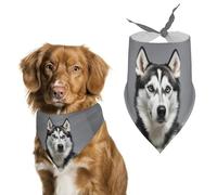 Husky Dog Dog Bandanas for Feeding Grooming, Triangle Pet Bibs Washable Pets Scarf for Cats & Dogs