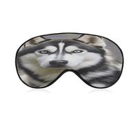 Husky Dog Eye Mask, Adjustable Strip, Blocks Light Sleep Mask, Sleep Eye Mask for Night Sleeping Travel Nap 8.1 * 4.1 Inches