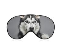 Husky Dog Eye Mask for Women & Men, Breathable & Adjustable Eye Cover, Ultra Soft Sleep Mask, Lightweight Travel Blindfold for Airplane, Nap, Night Sleeping
