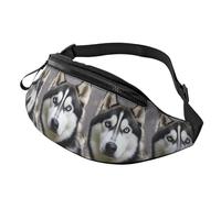 Husky Dog Fanny Pack for Men Women, Waterproof Sports Waist Bag Fashion Belt Bag Crossbody Bags Hip Bum Bag with Adjustable Strap Large Sling Bag Purse for Travel Hiking