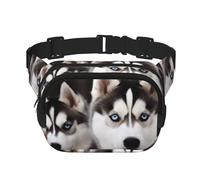 Husky Dog Fanny Pack For Women Waterproof Adjustable Belt Bags Waist Pack Fashion Casual Crossbody Bags Bum Bag For Running Workout Hiking Traveling, Black, One Size