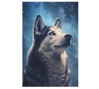 Husky Dog Jigsaw Puzzles for Adults 1000 Piece Wooden Puzzle for Kids Challenging Game 78×53cm