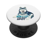 Husky Dog Mom Lap The Best Spot Canine Lover PopSockets Adhesive PopGrip