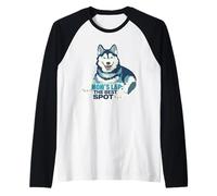 Husky Dog Mom Lap The Best Spot Canine Lover Raglan Baseball Tee