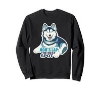Husky Dog Mom Lap The Best Spot Canine Lover Sweatshirt