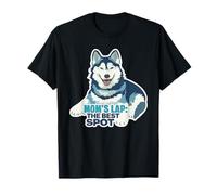 Husky Dog Mom Lap The Best Spot Canine Lover T-Shirt