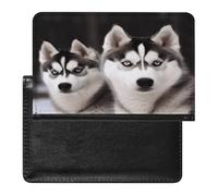 Husky Dog Passport Holder Passport Wallet Document Organizer Protector PU Leather Card Slot Travel Accessories