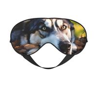 Husky Dog Pattern Eye Mask, Sleep Mask for Men Women 100% Blackout, No Pressure On Eyes, Soft & Breathable