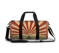 Husky Dog Pattern Gym Bag Small Travel Duffle Bag with Compartment Carry On Weekender Bag for Women Men, Vintage circus background, 17.7in/9in/9in