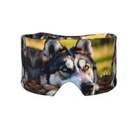 Husky Dog Pattern Print Sleep Eye and Ear Muffs for Sleeping with Adjustable Strap for Travel Nap Shift Work Office