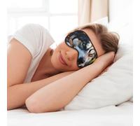 Husky Dog Pattern Print Sleep Eye Mask Soft Eye Cover Eyeshade for Sleeping Travel Nap Women Men