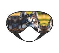 Husky Dog Pattern Print Soft Eye Mask/Sleep Eye Mask/Blackout Eye Mask, Suitable for Travel/Office/Yoga/Nap