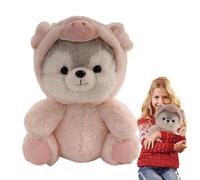 Husky Dog Plush Toy | Soft and Cuddly Husky Transformable Plush Doll | Koala Pig Fox Dinosaur Dolls for Soothing Sleep for Stuffed Dogs