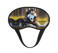 Husky Dog Print Fashion Sleep Mask, Blackout Eye Mask,Sleeping Eye Mask Suitable for Travel/Yoga/Nap