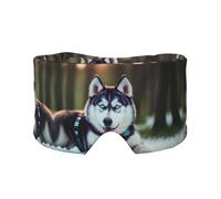Husky Dog Printed Sleeping Blindfold, Padded Ear Warmer Mask, Adjustable Head Wrap, for Deep Relaxation