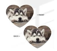 Husky Dog Printing 10 Pcs Car Air Freshener Fragrant Sheets,Car Hanging Accessories With Strings For Decor