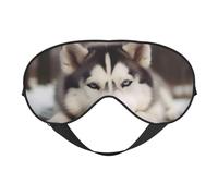 Husky Dog Printing Sleep Mask for Women Men Double-Sided Print Soft Silk Eye Masks Eye Sleep Shade Cover
