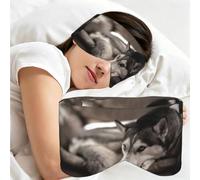 Husky Dog, Sleep Mask for Home Travel, Full Eye Covers Light Blocking Eye Mask Sleep Eye and Ear Muffs