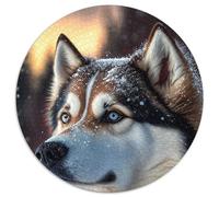 Husky Dog Snow 1000Pc Adults Jigsaw Puzzle Jigsaw Puzzles for Adults Interactive Family Game, Ideal, Family Activity Game 67.5x67.5cm